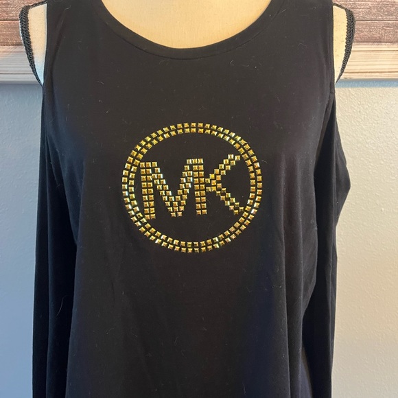 ♥️❄️Michael Kors Woman’s Long Sleeve Cold Shoulder Top Like new Size Large - Picture 4 of 9